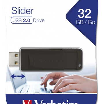 PENDRIVE VERBATIM 32GB USB 2.0 SLIDER